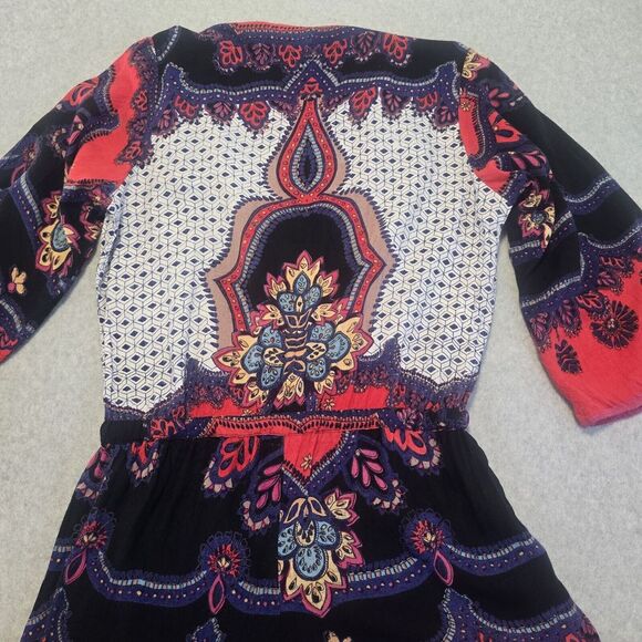 Angie Red and Black Patterned Romper - Picture 15 of 16